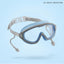 Kids Swimming Silicone PolyCarbonate Goggles Mask Essentials UV Protection Anti Fog — Blue Grey