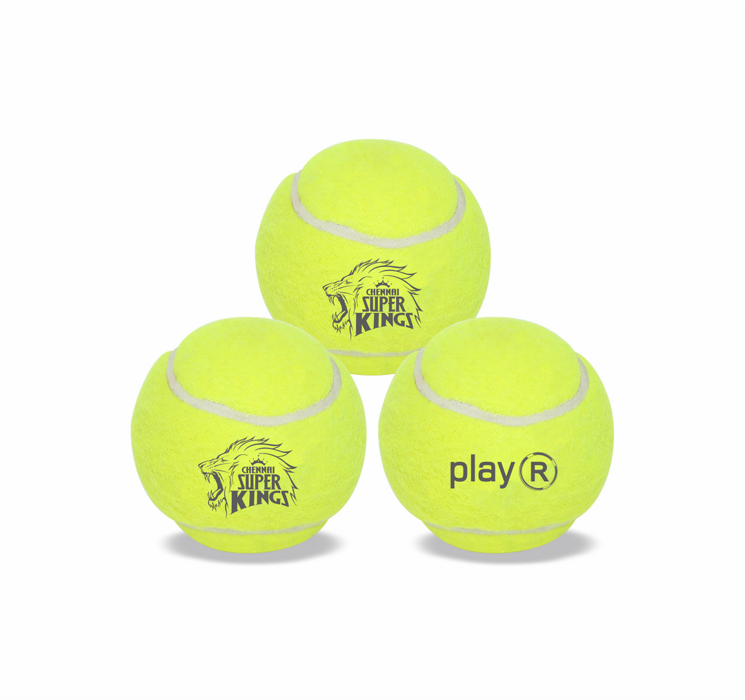 CSK Tennis Ball - Yellow (50 Gms) (Pack of 3)
