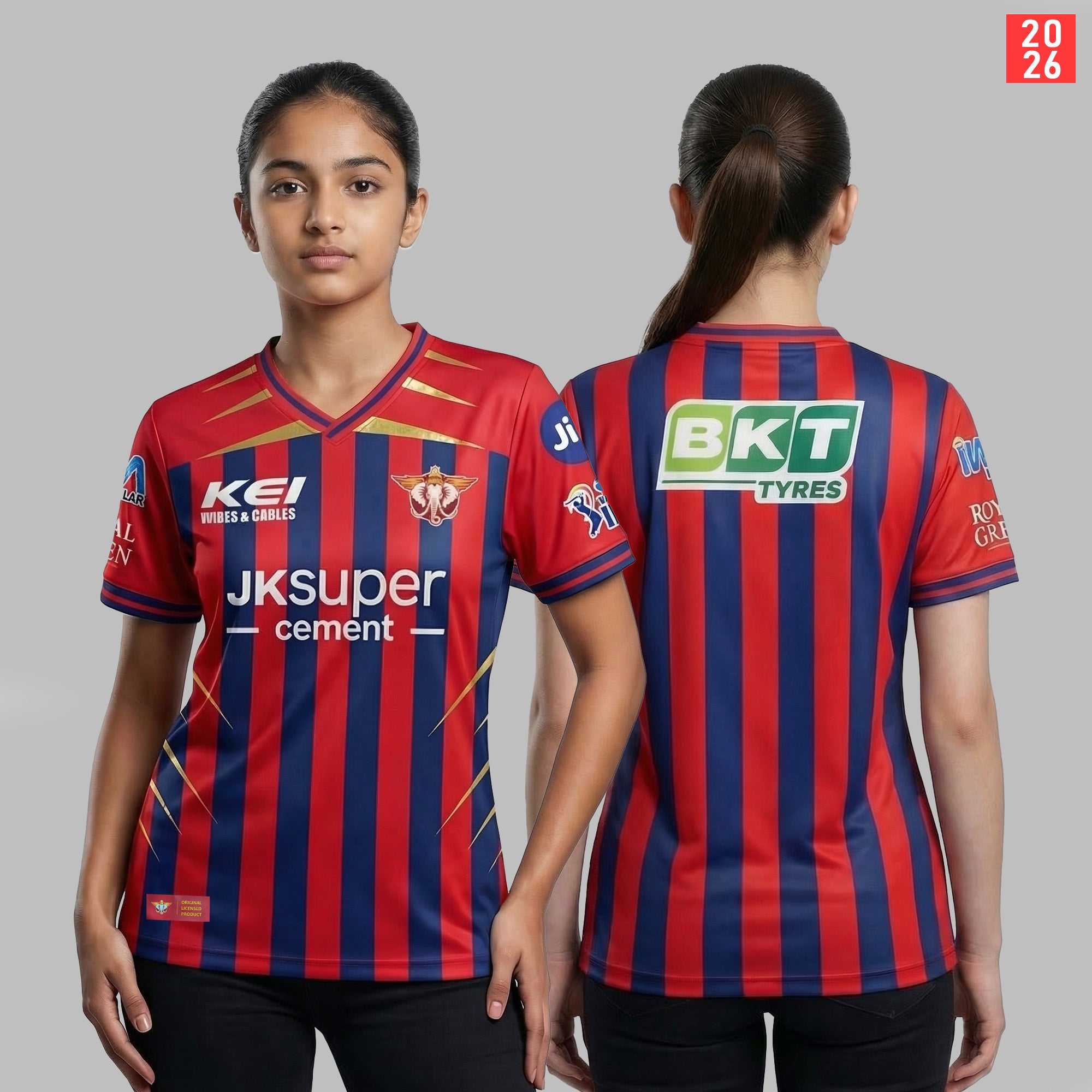 LUCKNOW SUPER GIANTS AUTHENTIC MATCH JERSEY IPL 2026 KIDS HALF SLEEVE Secondary image