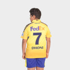 Chennai Super Kings Authentic Fan Jersey IPL 2025 Kids Dhoni 7 Half Sleeve