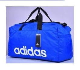 Adidas Men Adult Sports Gym Bag Blue Polyester for All Season