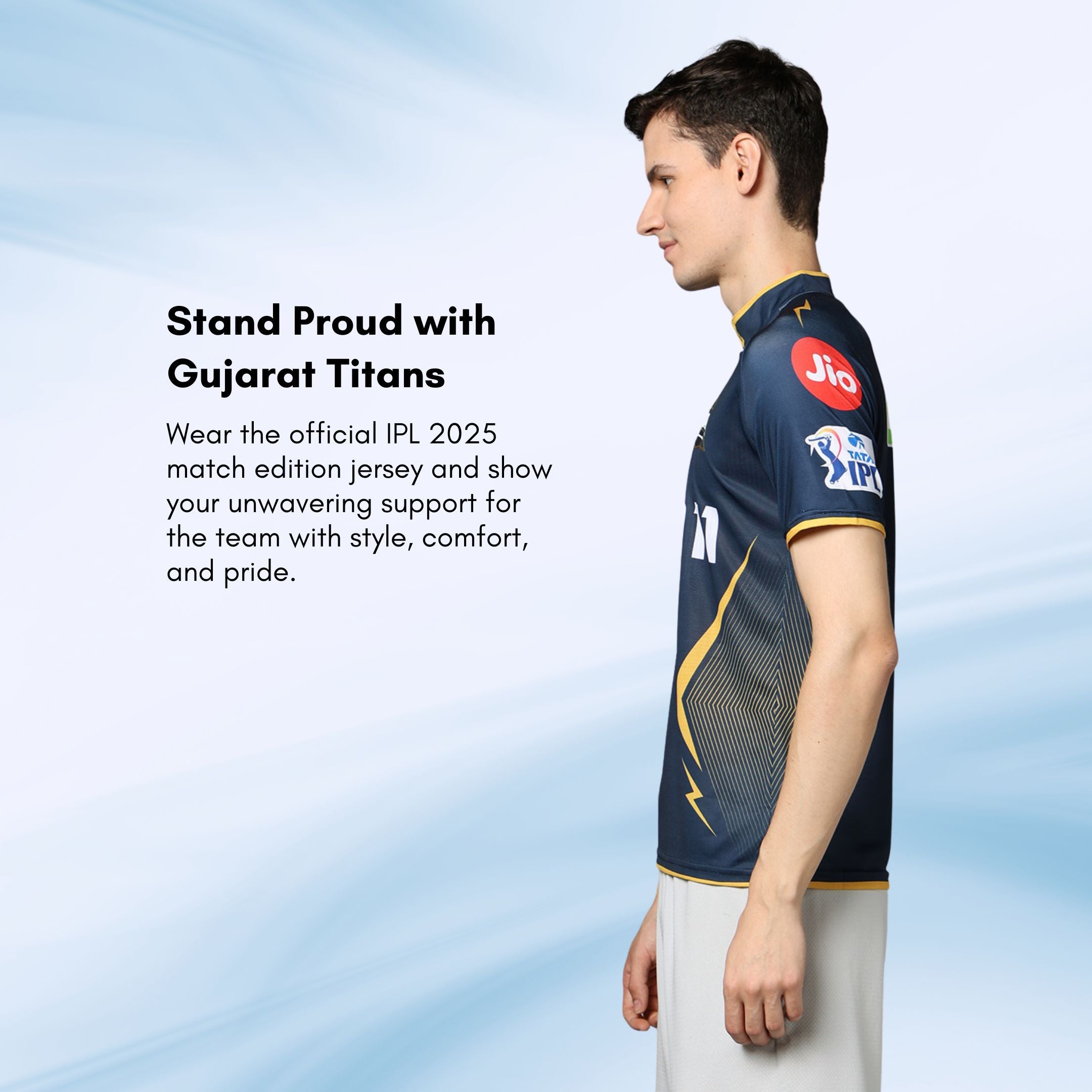Gujarat Titans Official Match Edition Jersey IPL 2025 Adult Half Sleeve Secondary image