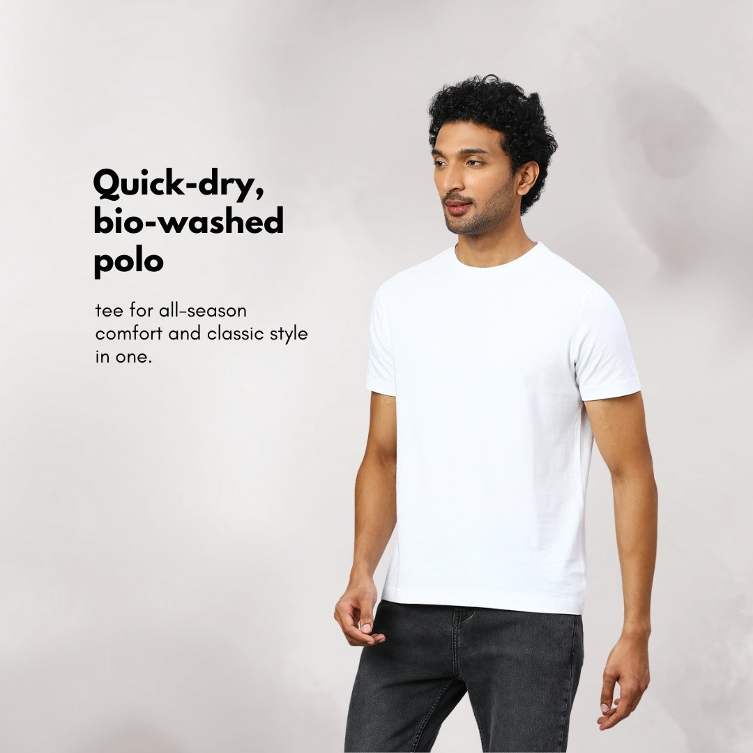 playR Men Solid Basico Tshirt