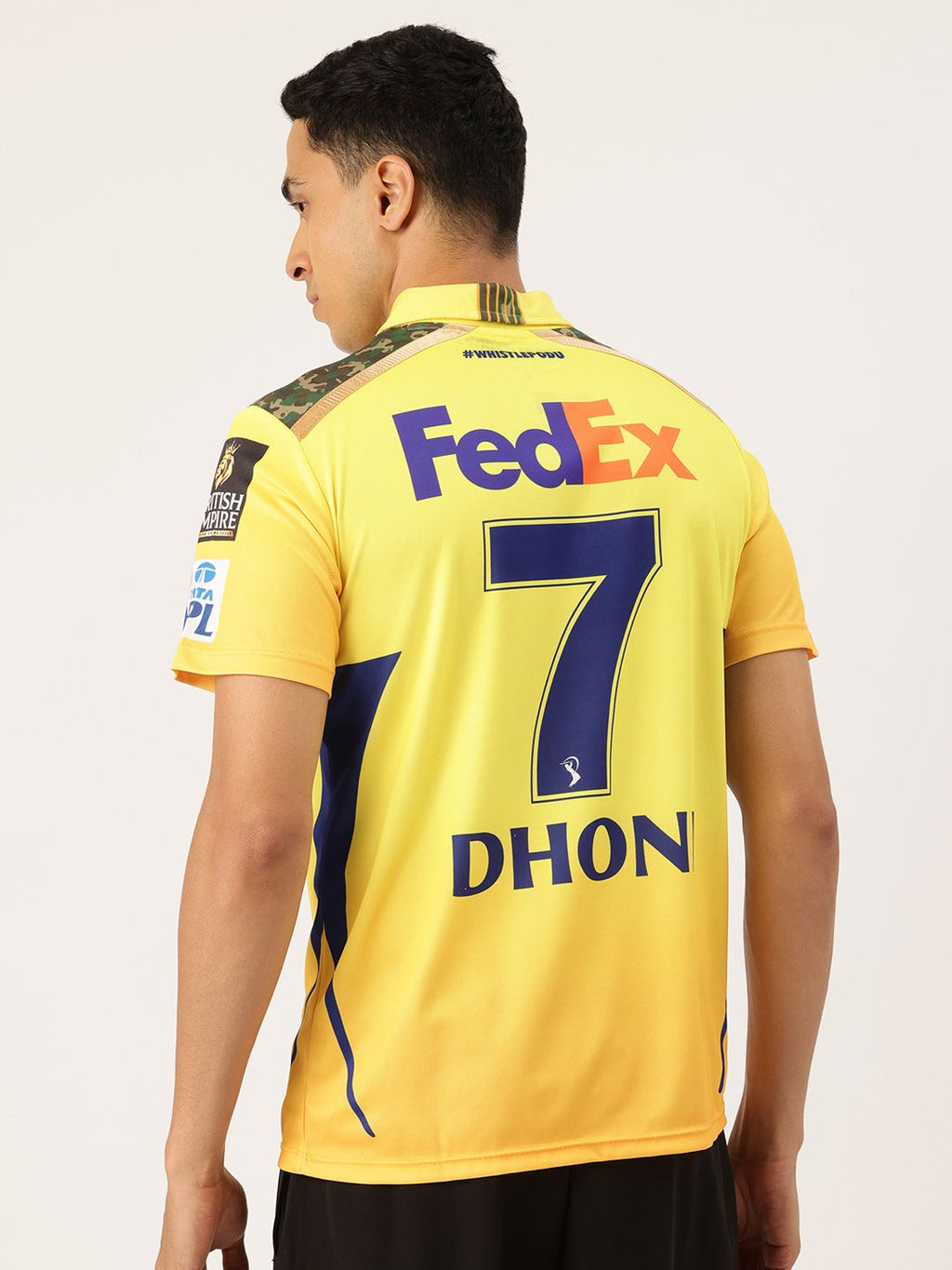 Chennai Super Kings Authentic Fan Jersey IPL 2025 Adult Dhoni 7 Half Sleeve
