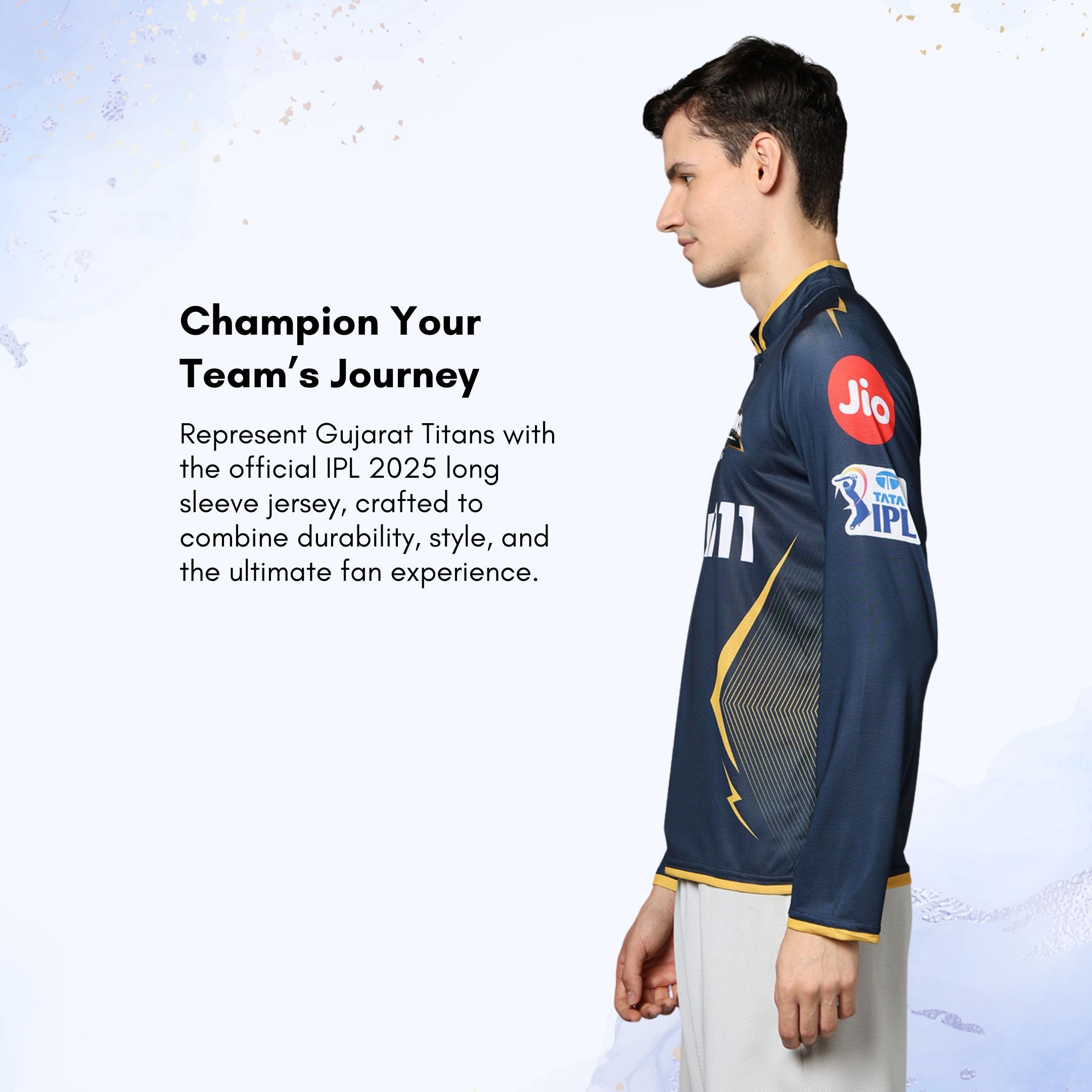 Gujarat Titans Official Match Edition Jersey IPL 2025 Adult Long Sleeve