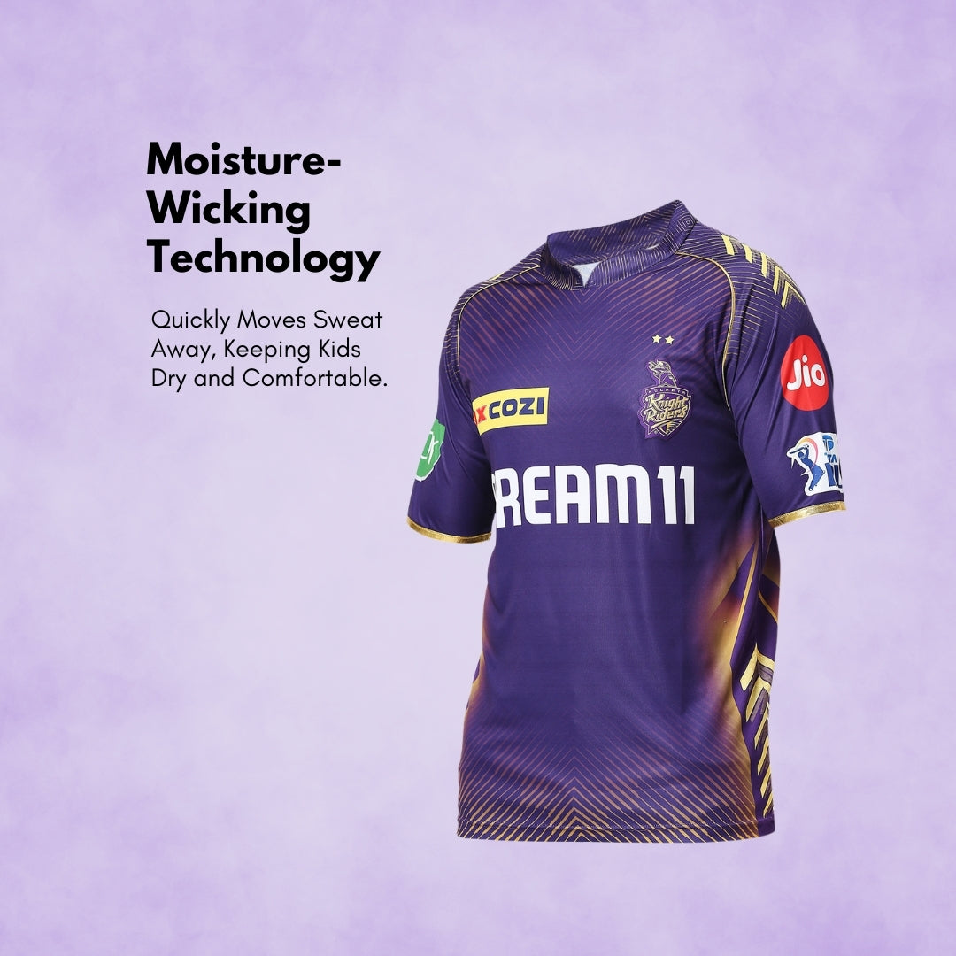 KKR Fan Jersey - Plain - Kids (Half Sleeve)