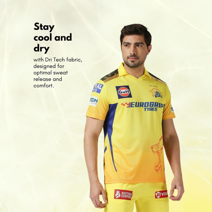 CSK Fan Jersey 2024 - Plain (Half Sleeve)