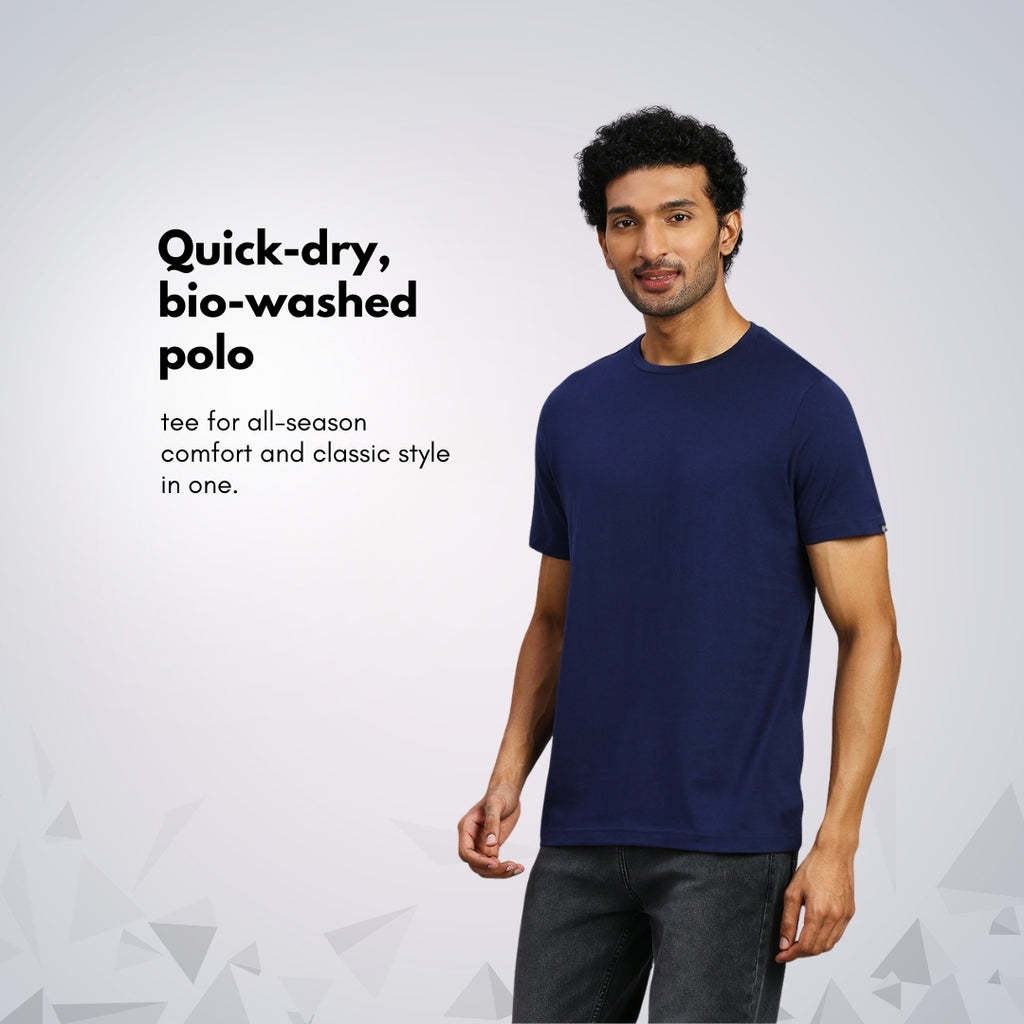 playR Men Solid Basico Tshirt