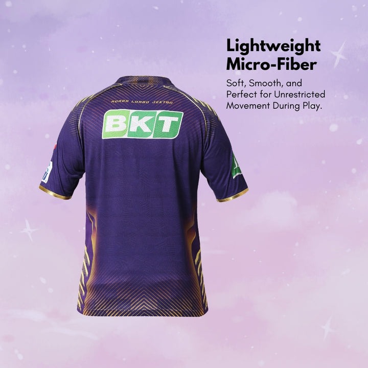 KKR Official Match Jersey 2024 - Plain - Kids (Half Sleeve)