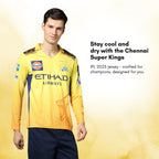 Chennai Super Kings Authentic Match Jersey IPL 2025 Adult Plain Long Sleeve
