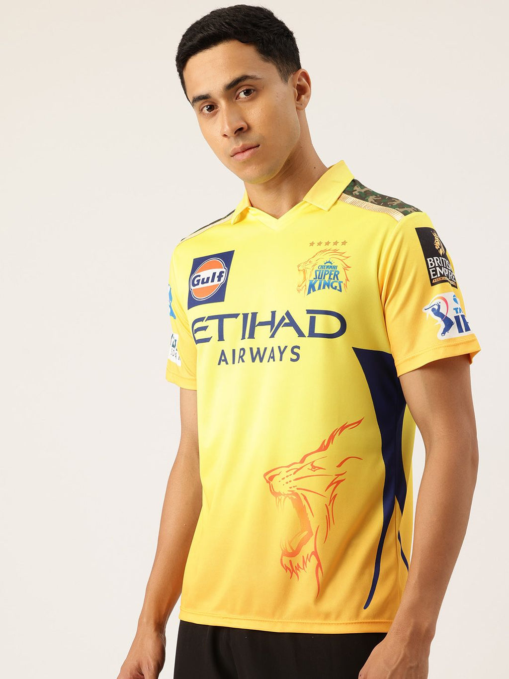 Chennai Super Kings Authentic Fan Jersey IPL 2025 Adult Dhoni 7 Half Sleeve