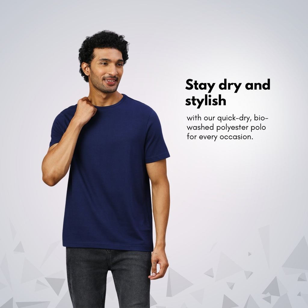 playR Men Solid Basico Tshirt