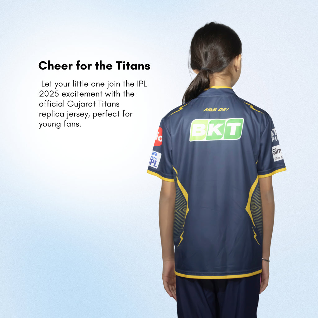 Gujarat Titans Official Replica Jersey IPL 2025 Kids Half Sleeve