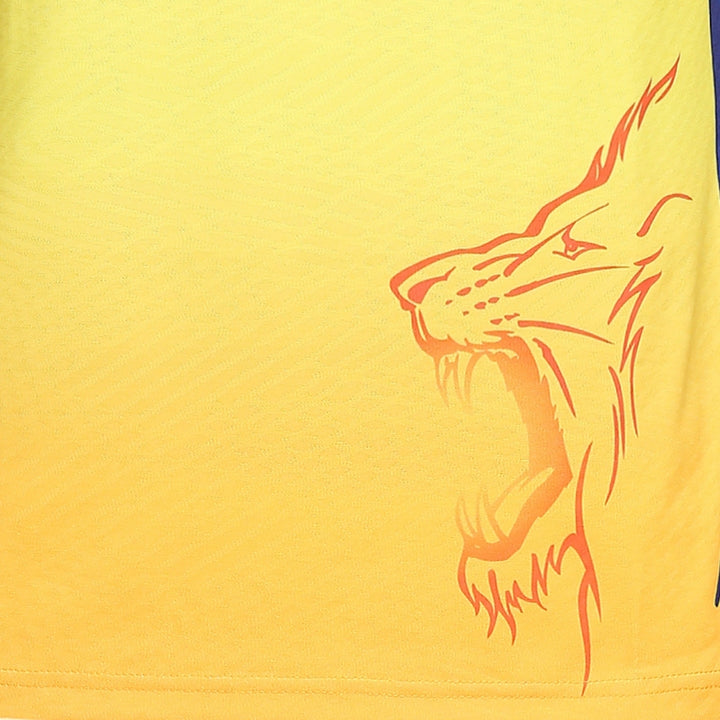 CSK Official Match Jersey - Dhoni 7 - Kids (Half Sleeve)