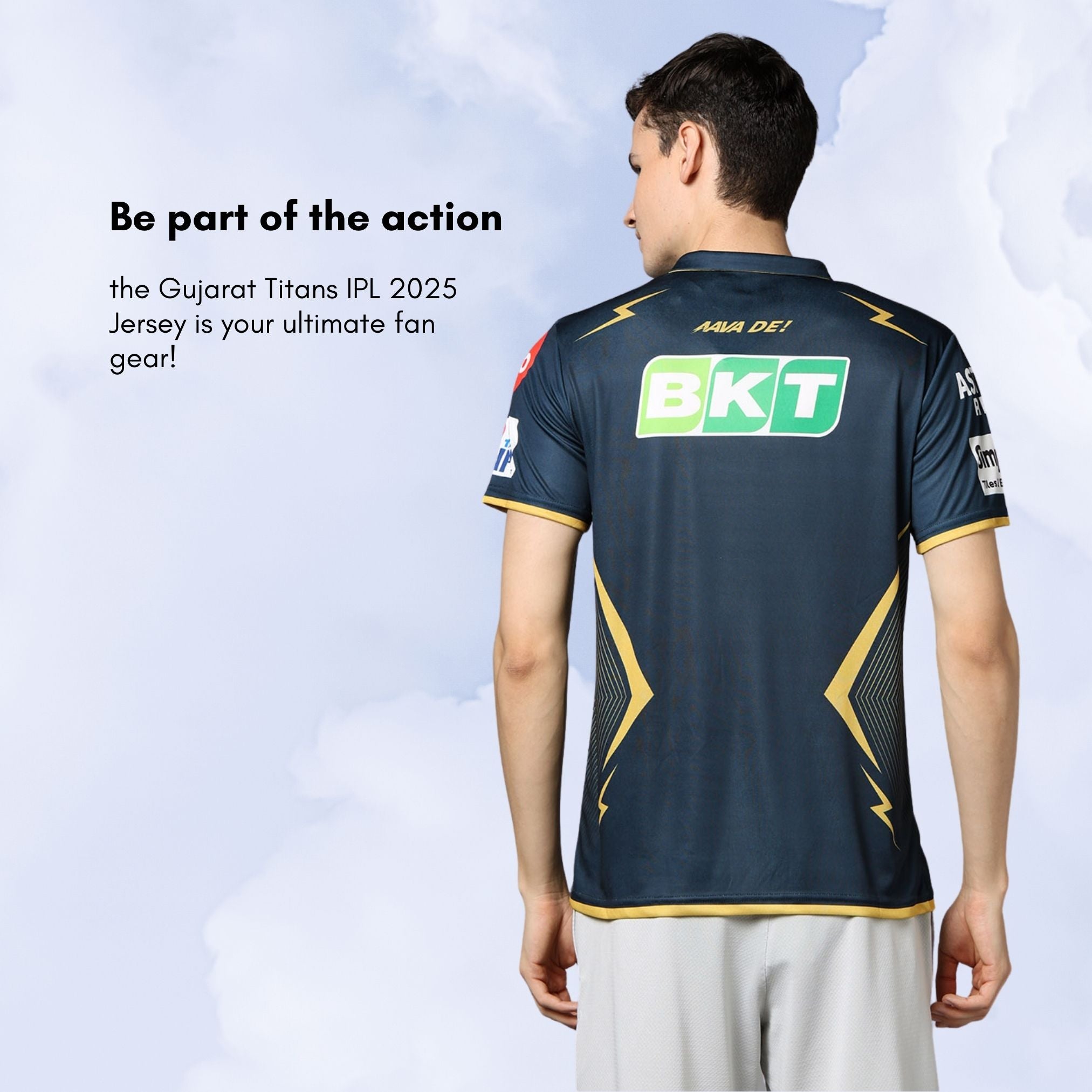 Gujarat Titans Official Replica Jersey IPL 2025 Adult Half Sleeve