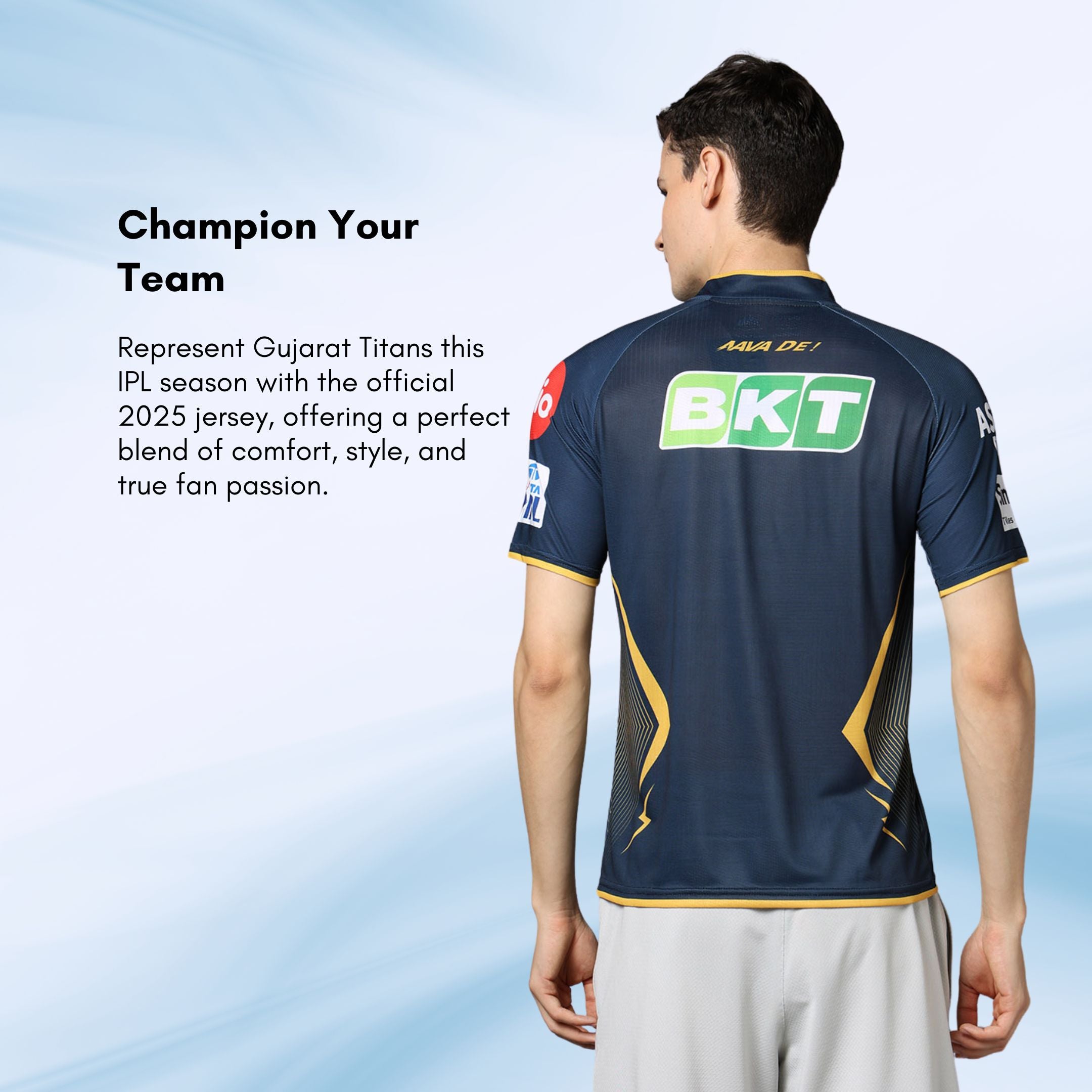 Gujarat Titans Official Match Edition Jersey IPL 2025 Adult Half Sleeve
