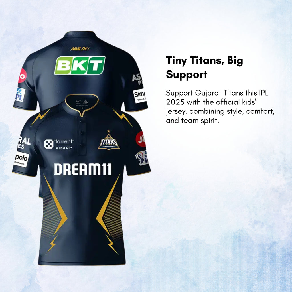 Gujarat Titans Official Match Edition Jersey IPL 2025 Kids Half Sleeve