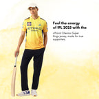 Chennai Super Kings Authentic Match Jersey IPL 2025 Adult Plain Half Sleeve