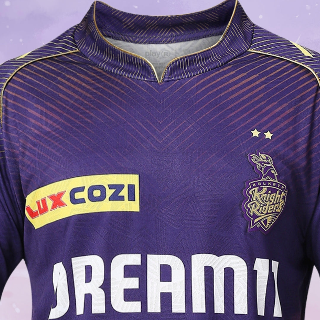 KKR Official Match Jersey 2024 - Plain - Kids (Half Sleeve)