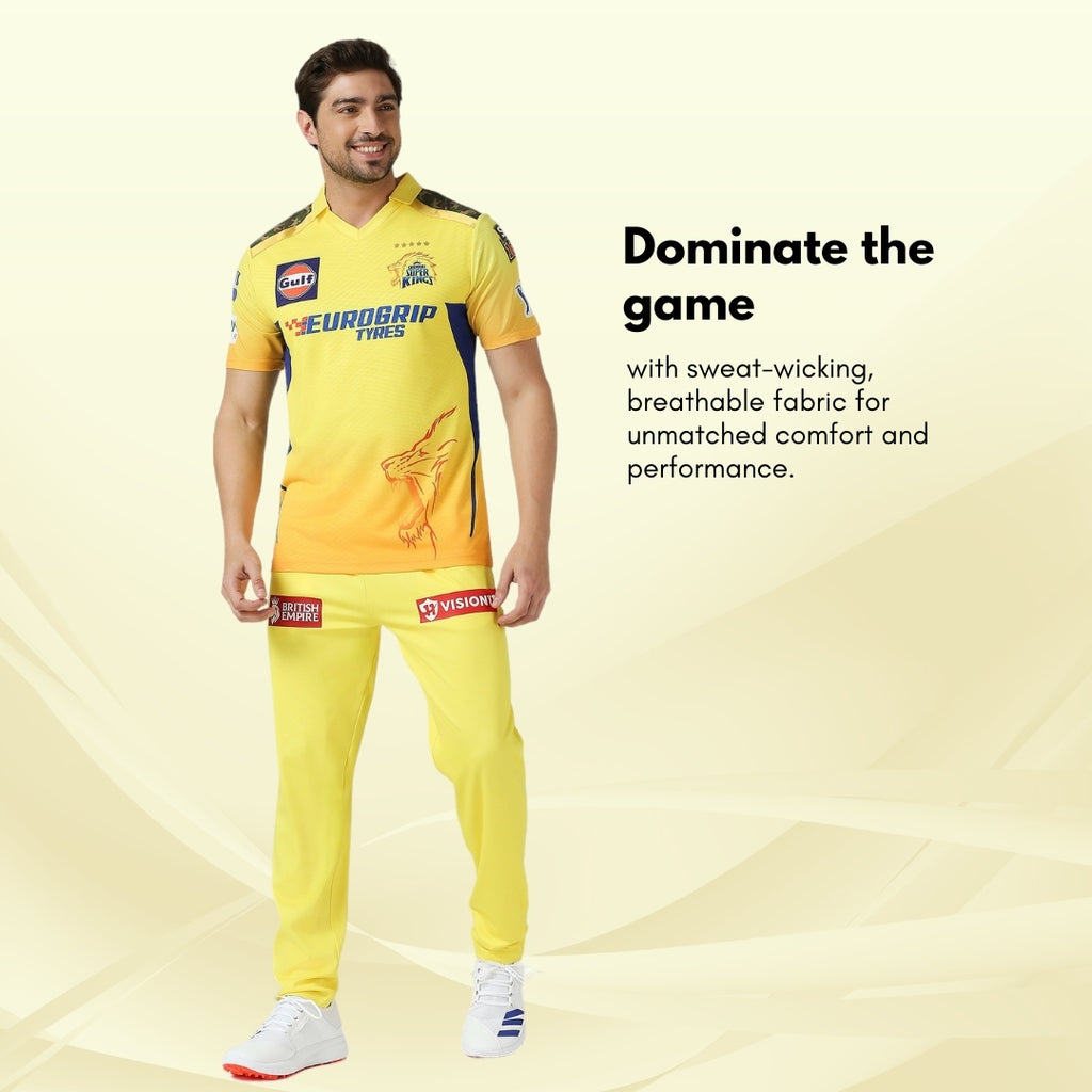 CSK Official Match Jersey 2024 - Dhoni 7 - Half Sleeve