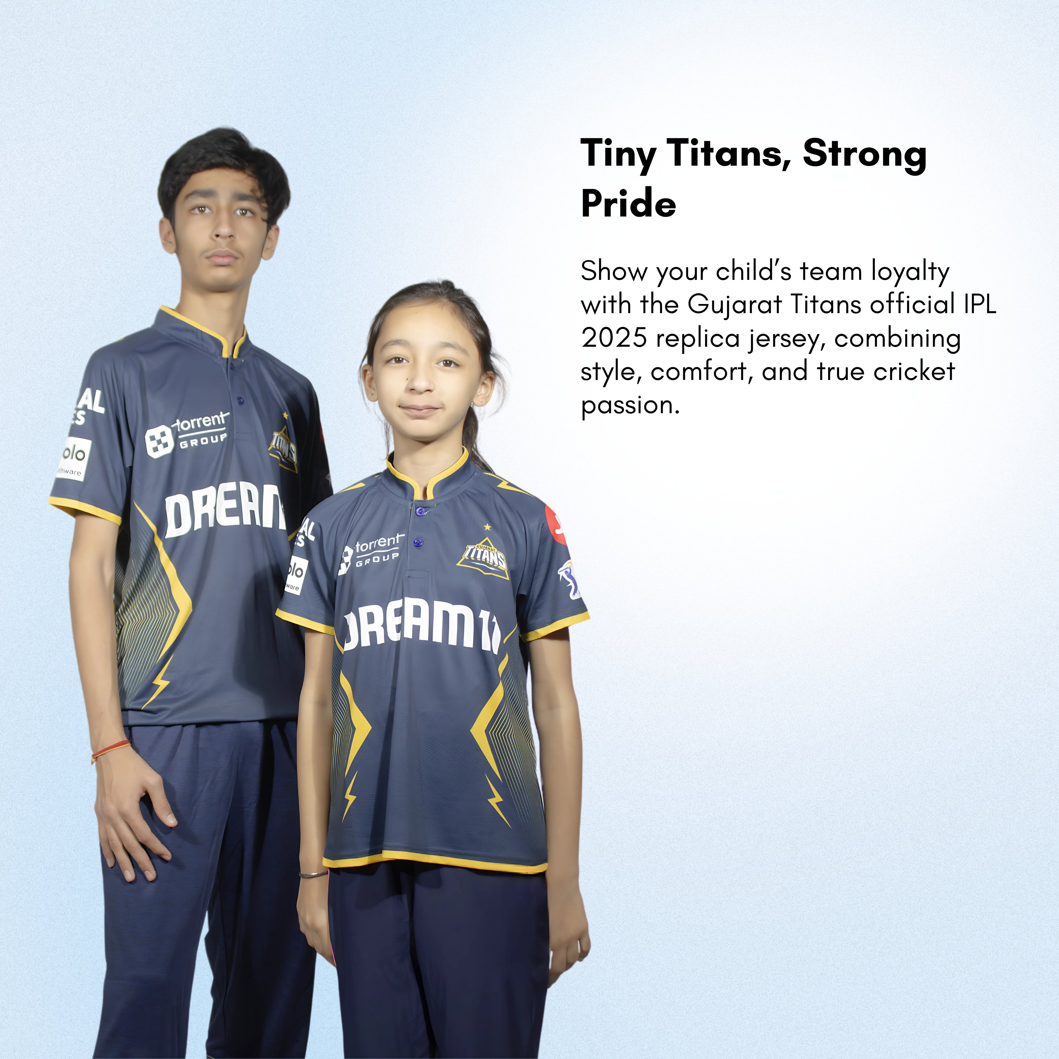 Gujarat Titans Official Replica Jersey IPL 2025 Kids Half Sleeve