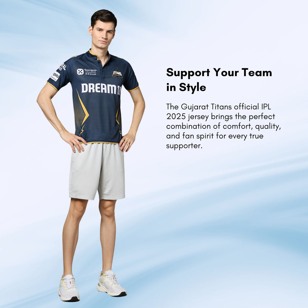 Gujarat Titans Official Match Edition Jersey IPL 2025 Adult Half Sleeve
