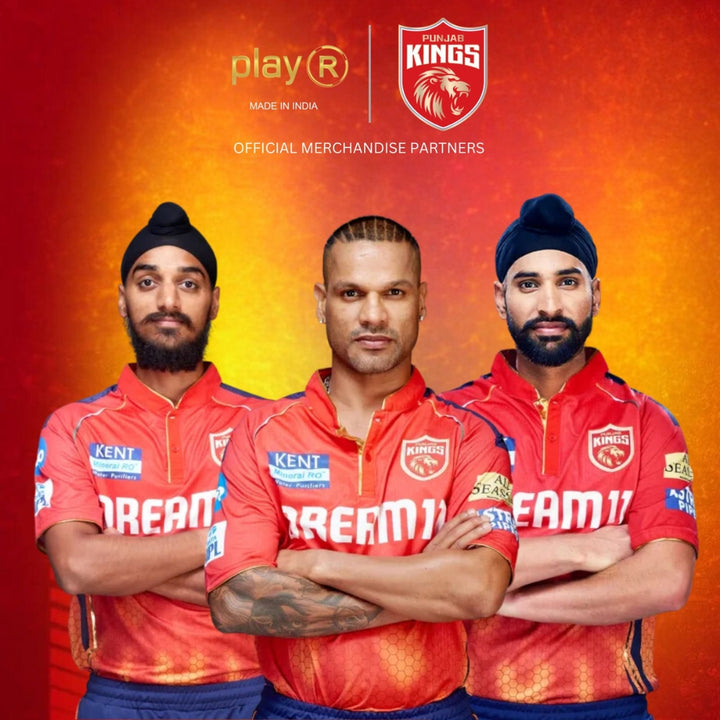 playR x Punjab Kings Cricket Fan Jersey Kids Half Sleeve