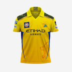 Chennai Super Kings Authentic Fan Jersey IPL 2025 Kids Dhoni 7 Half Sleeve