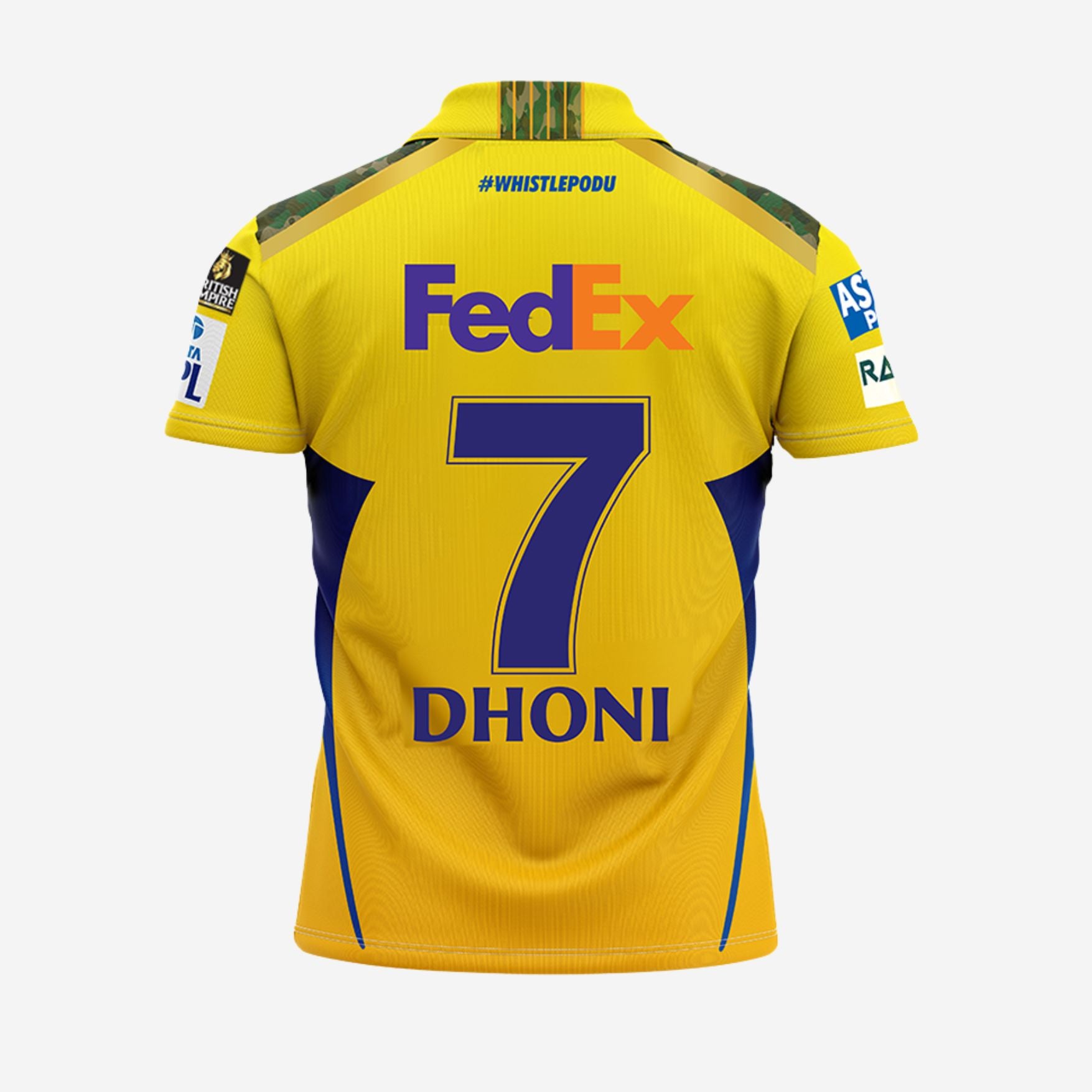 Chennai Super Kings Authentic Fan Jersey IPL 2025 Kids Dhoni 7 Half Sleeve