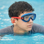 Kids Swimming Silicone PolyCarbonate Goggles Mask Essentials UV Protection Anti Fog — Pink Blue