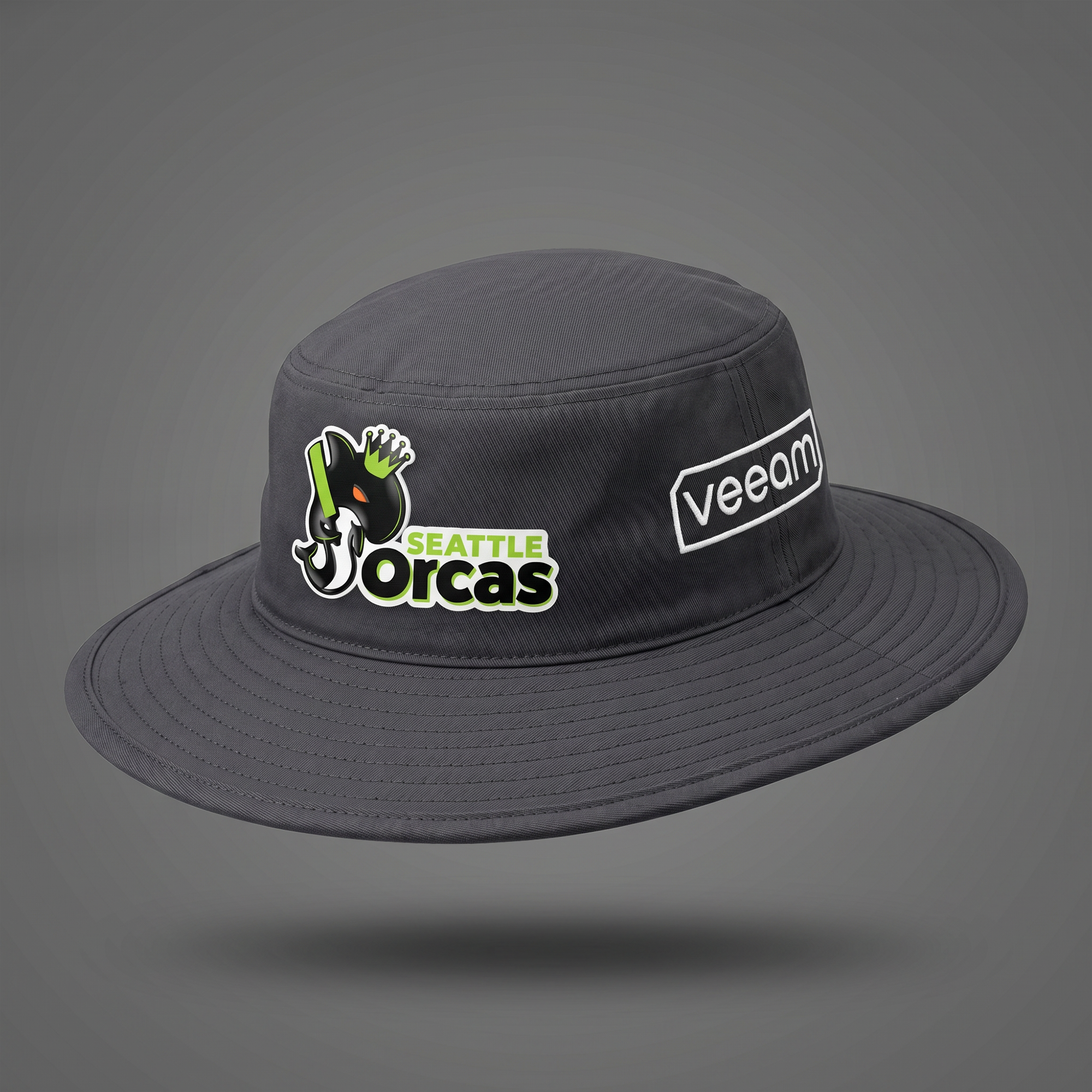 Seattle Orcas Match Hat in Grey - side view