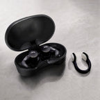 Adult Swimming Ear Plugs And Nose Clip Set Silicone — Black
