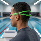 Adult Swimming Silicone PolyCarbonate Electroplated Goggles Professional UV Protection Anti Fog — Blue Green