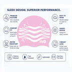 Kids Swimming Silicone Cap Wave Essentials — Pink