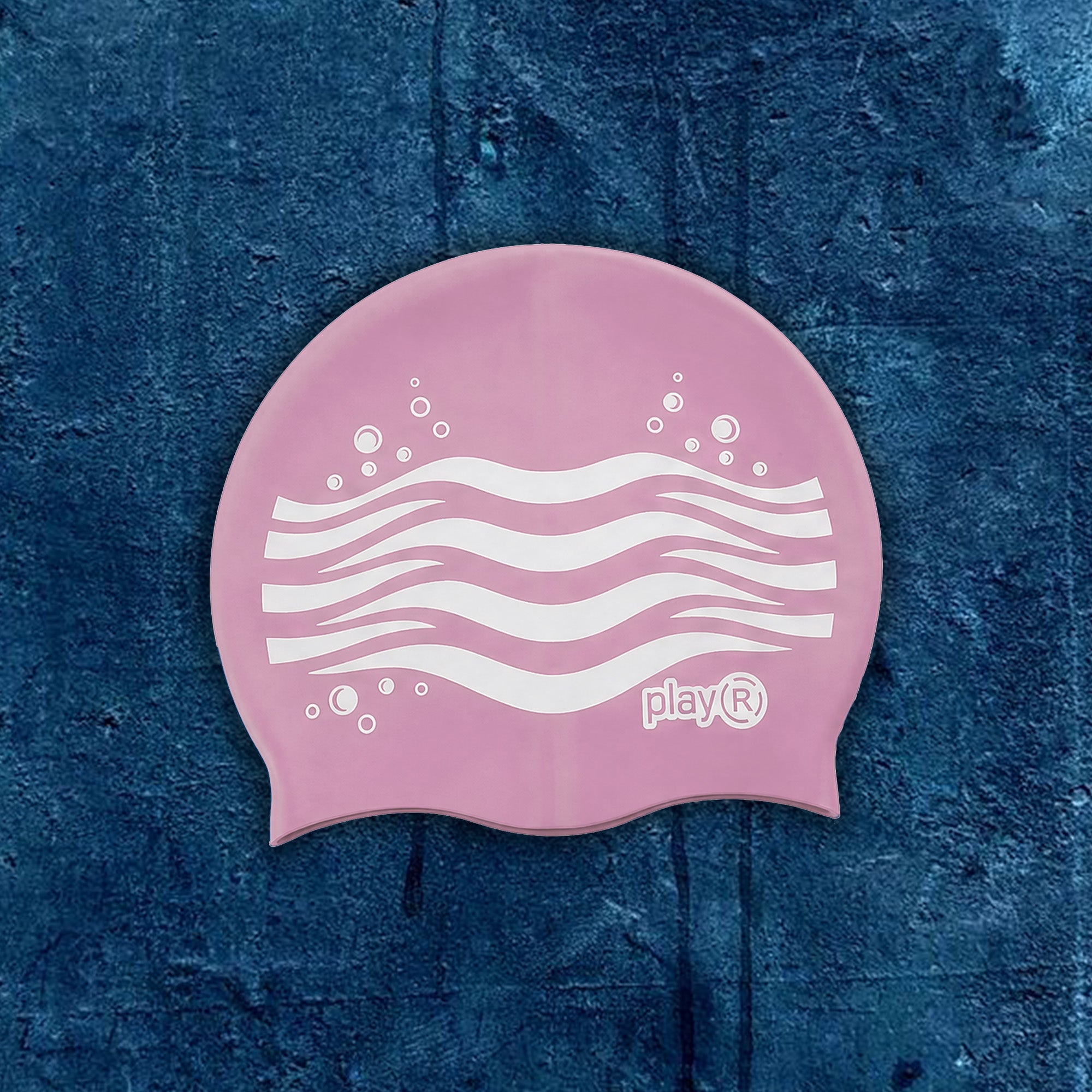 Kids Swimming Silicone Cap Wave Essentials — Pink Main image