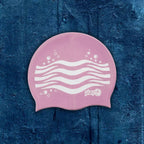 Kids Swimming Silicone Cap Wave Essentials — Pink