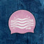 Kids Swimming Silicone Cap Wave Essentials — Pink