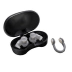 Adult Swimming Ear Plugs And Nose Clip Set Silicone — Grey