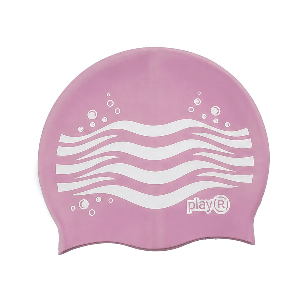 Kids Swimming Silicone Cap Wave Essentials — Pink