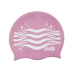 Kids Swimming Silicone Cap Wave Essentials — Pink