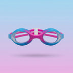 Kids Swimming Silicone Polycarbonate Goggles Essentials UV Protection Anti Fog — Pink Blue
