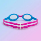 Kids Swimming Silicone Polycarbonate Goggles Essentials UV Protection Anti Fog — Pink Blue