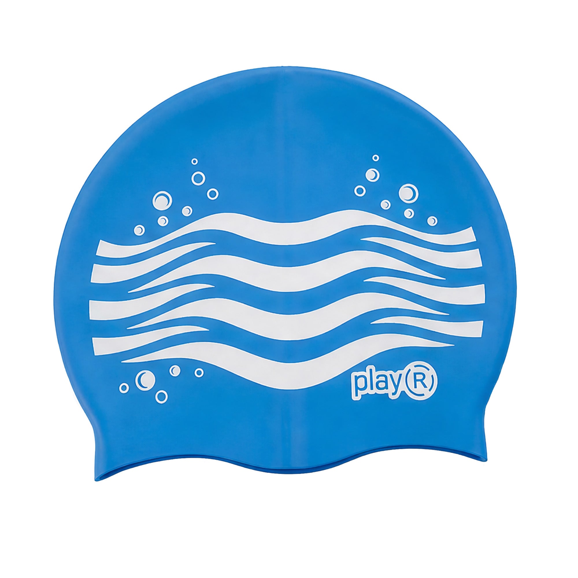 Kids Swimming Silicone Cap Wave Essentials — Blue Main image