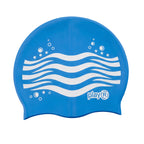 Kids Swimming Silicone Cap Wave Essentials — Blue