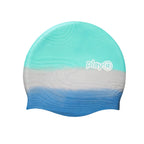 Adult Swimming Silicone Cap Professional — Teal Silver