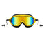 Adult Swimming Silicone PolyCarbonate Electroplated Goggles Mask Performance UV Protection Anti Fog — Yellow Black