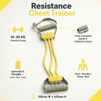 playR Pedal Tummy Trimmer & Chest Upper Body Resistance Band Combo Yellow