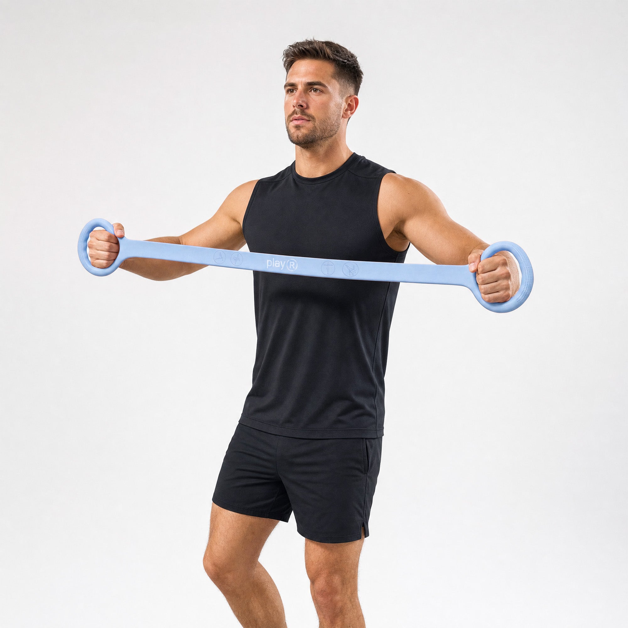 playR Silicon Puller Resistance Band 8-10 Kgs Blue