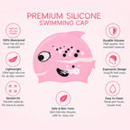 Kids Swimming Silicone Cap Fish Essentials — Pink