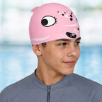 Kids Swimming Silicone Cap Fish Essentials — Pink